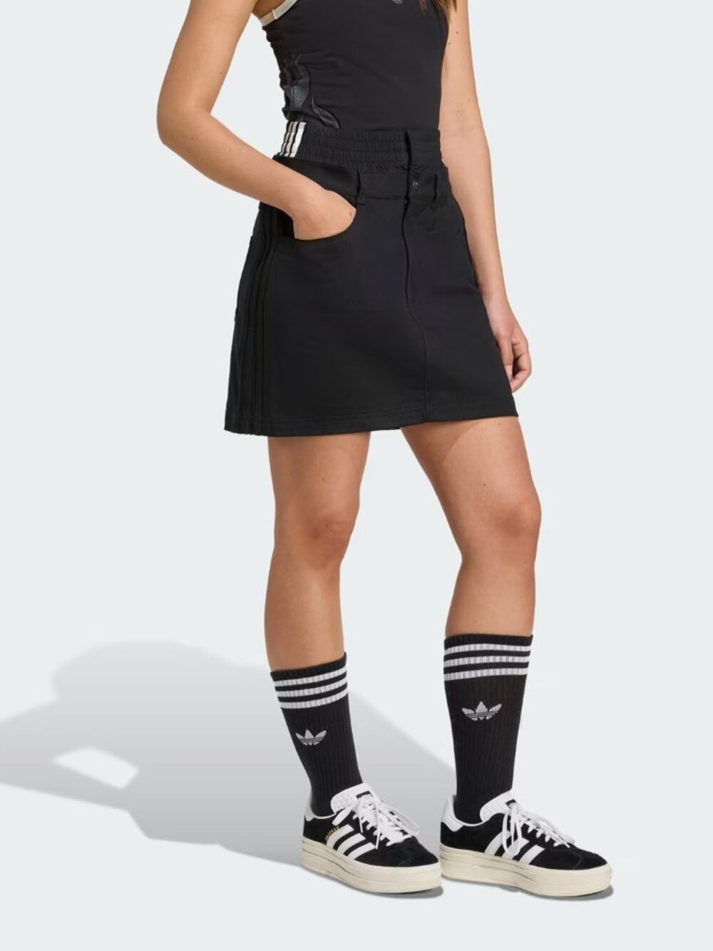 Adidas Originals Women's Black Firebird Utility Mini Skirt Size 2 JX7593